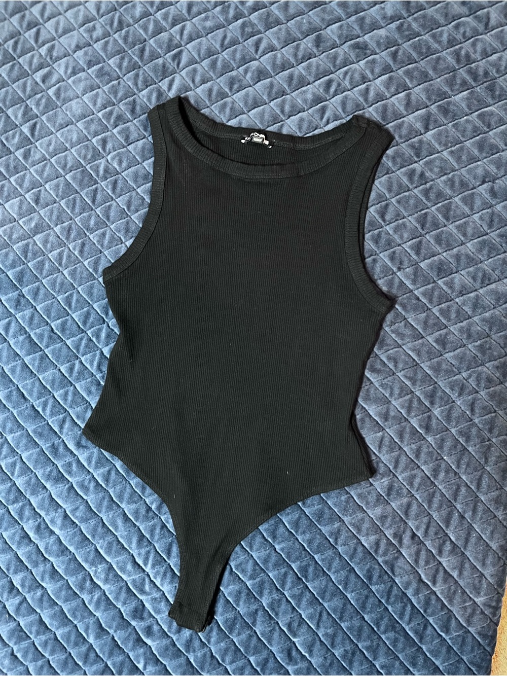 Fashion Nova Black Ribbed Sleeveless Bodysuit - Timeless Casual Wear - Size XL